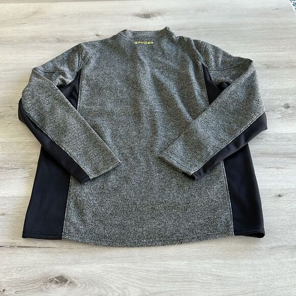 Spyder Bandit Half Zip Fleece Jacket Black CTS CL NWT - Picture 4 of 4